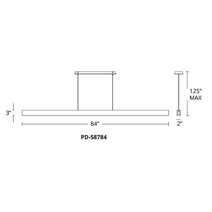 Modern Forms PD-58784 Drift 1-lt 84" LED Linear Pendant