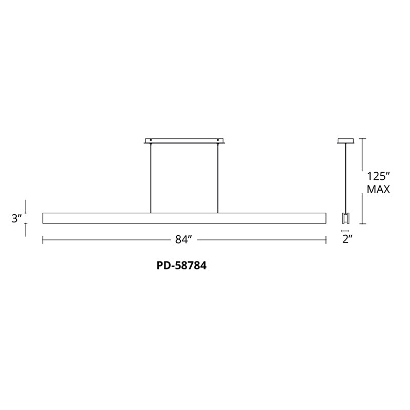Modern Forms PD-58784 Drift 1-lt 84" LED Linear Pendant