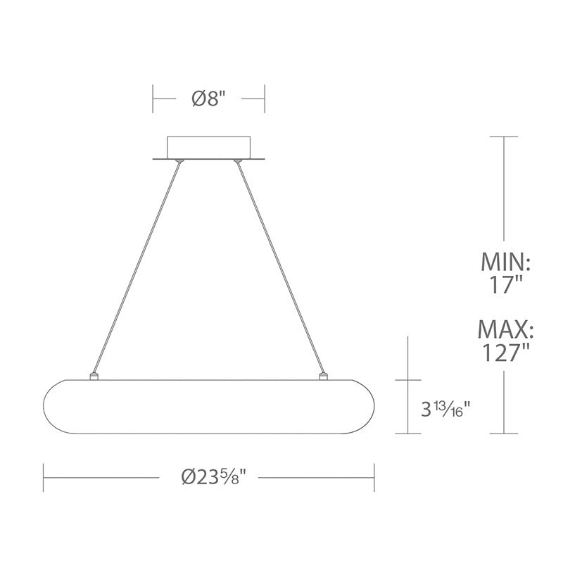 WAC PD-90924 Essence 24" dweLED Pendant - LBC Lighting