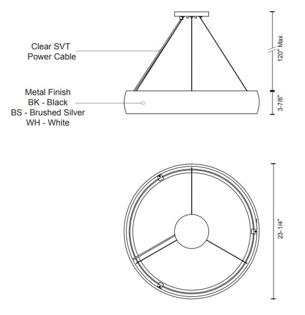 Kuzco PD22723 Halo LED Circular Pendant