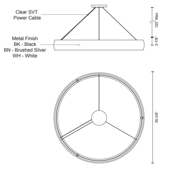 Kuzco PD22735 Halo LED Circular Pendant