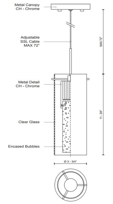 Kuzco PD4401 Champagne LED Pendant