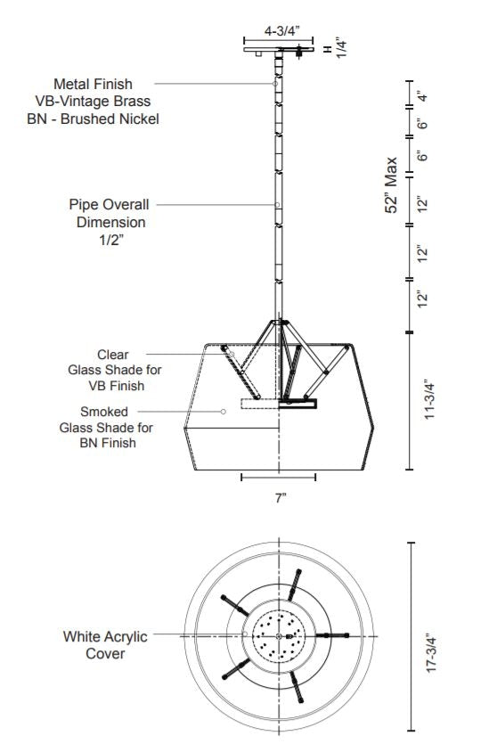 Kuzco PD61418 Deco 18" LED Pendant