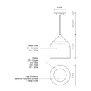 Kuzco PD9108 Helena 8" Wide LED Pendant