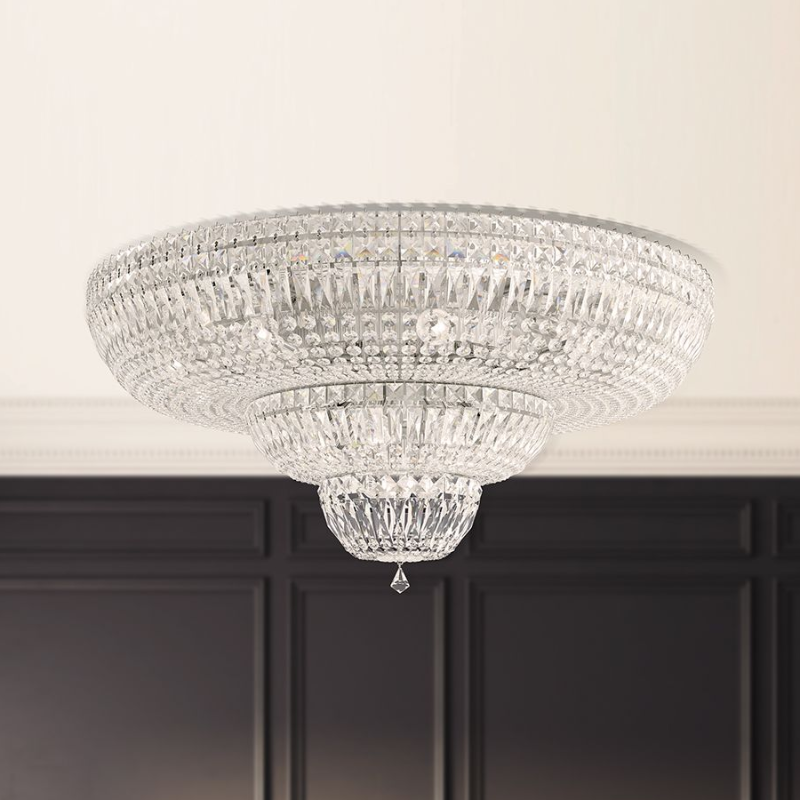 Schonbek 5898 Petit Crystal Deluxe 21-lt 31" Flush Mount