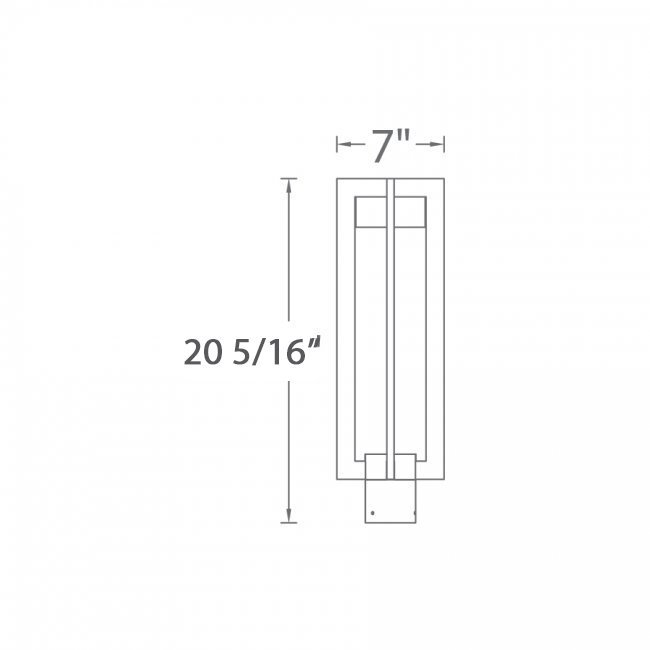 dweLED PM-W48620 Chamber 20" Tall LED Outdoor Post Lantern