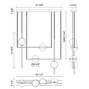 Alora LP302004 Tagliato 4-lt 40" LED Pendant