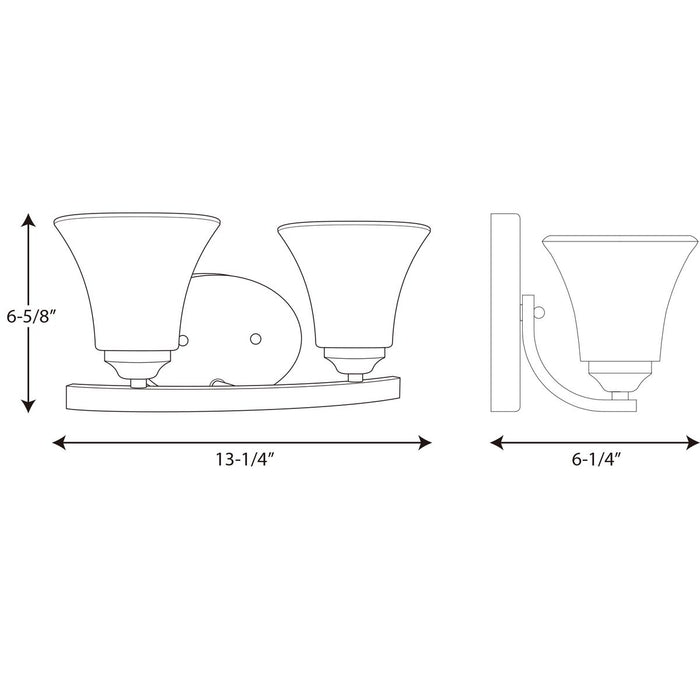Progress P2009 Adorn 2-lt Bath & Vanity