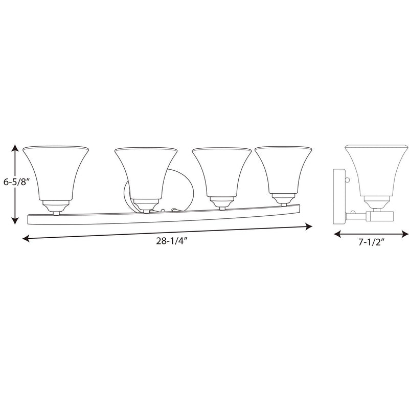 Progress P2011 Adorn 4-lt Bath & Vanity