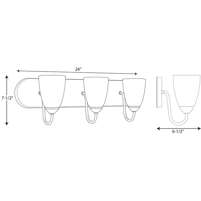 Progress P2708 Gather 3-lt Bath & Vanity