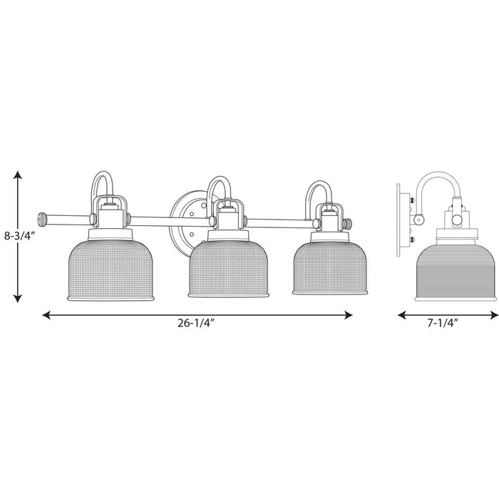 Progress P2992 Archie 3-lt Bath & Vanity