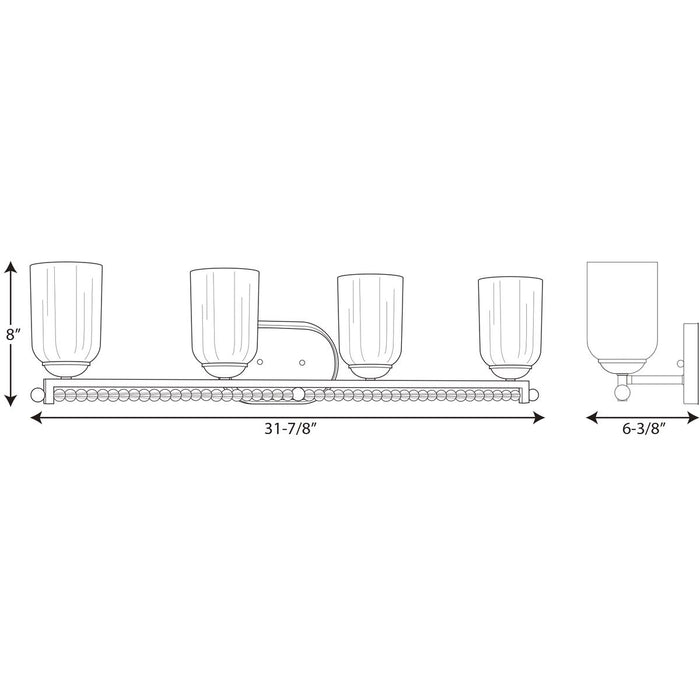 Progress P300103 Carlyn 4-lt Bath Light