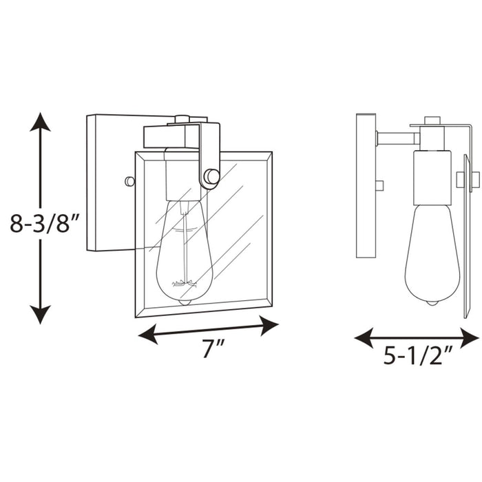 Progress P300105 Glayse 1-lt Bath Light