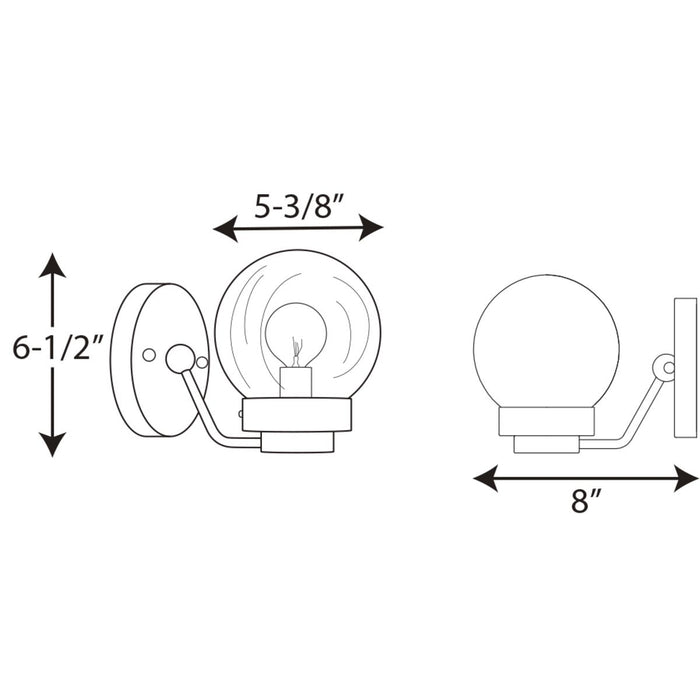 Progress P300112 Spatial 1-lt Bath Light