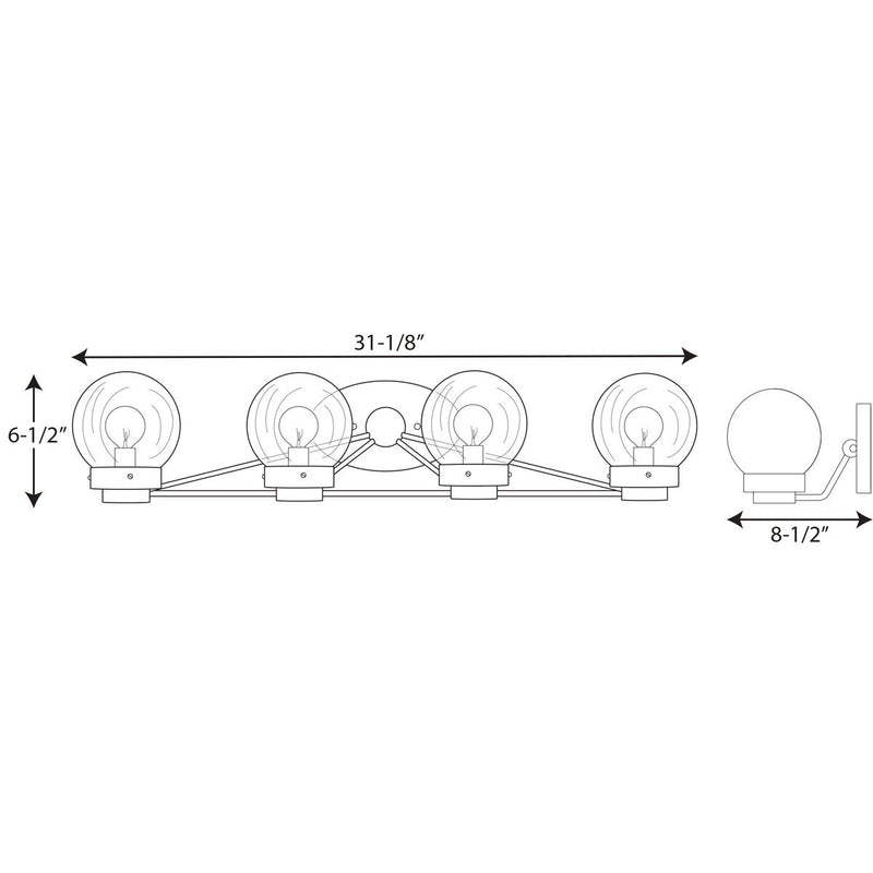 Progress P300115 Spatial 4-lt Bath Light