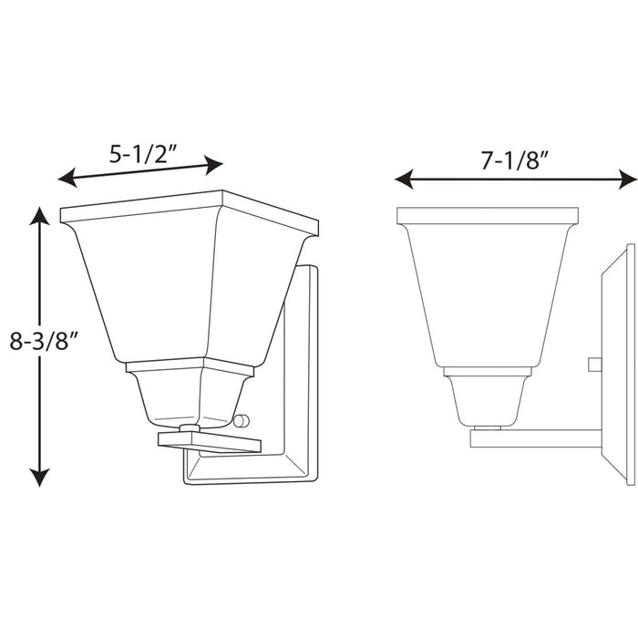 Progress P300158 Clifton Heights 1-lt 8" Tall Bath Vanity Light