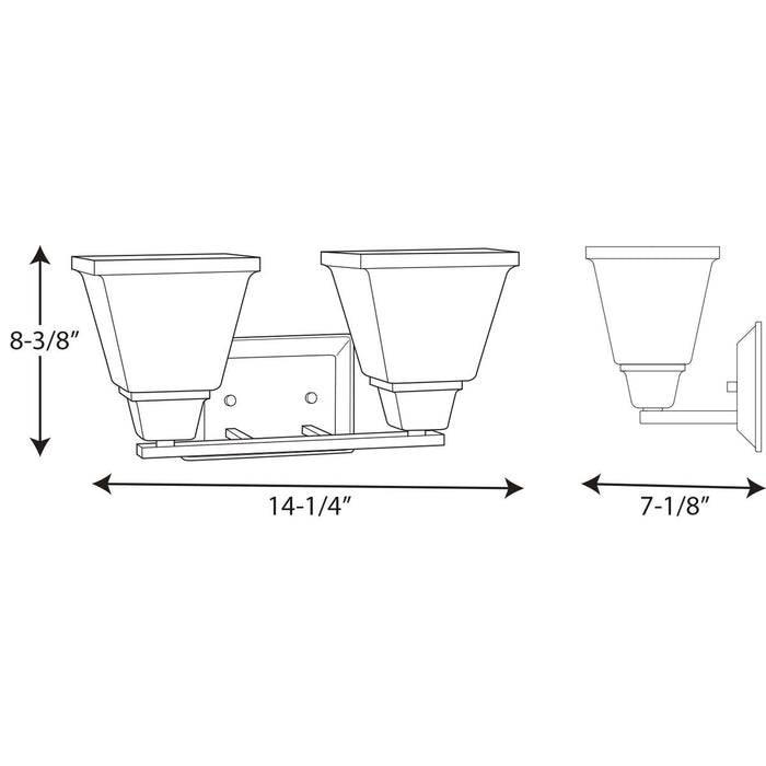 Progress P300159 Clifton Heights 2-lt 14" Bath Vanity Light