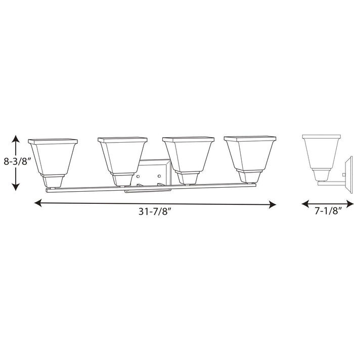 Progress P300161 Clifton Heights 4-lt 32" Bath Vanity Light