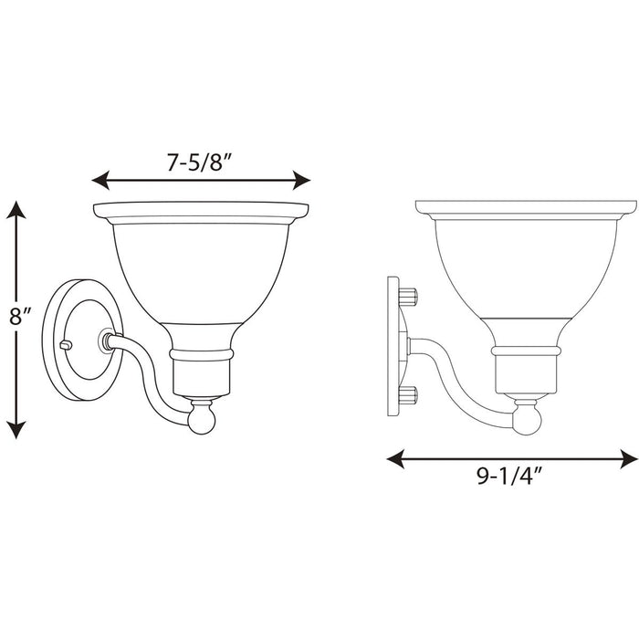 Progress P3161 Madison 1-lt Bath & Vanity