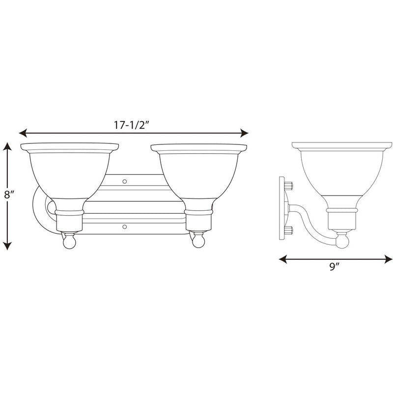 Progress P3162 Madison 2-lt Bath & Vanity