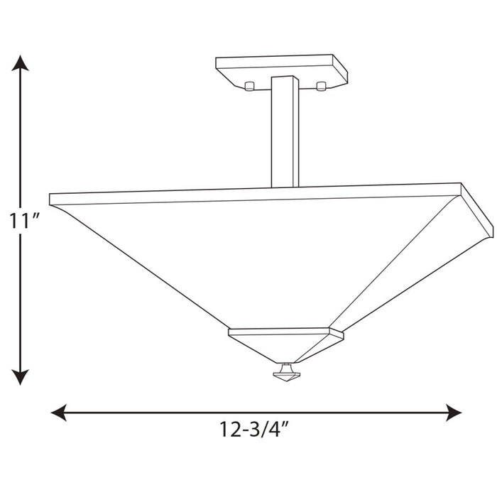 Progress P350107 Clifton Heights 2-lt 13" Semi-Flush