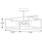 Progress P350120 Blakely 2-lt Semi-Flush/Convertible Pendant