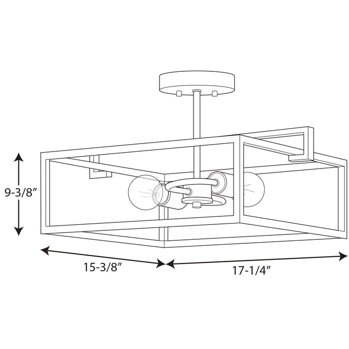 Progress P350120 Blakely 2-lt Semi-Flush/Convertible Pendant