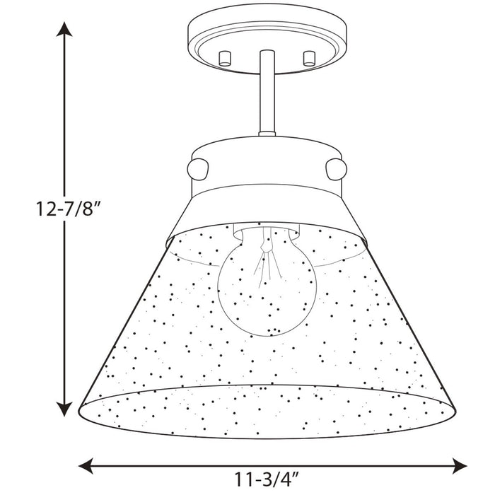 Progress P350139 Point Dume Tapia Trail 1-lt Semi-Flush/Convertible Pendant