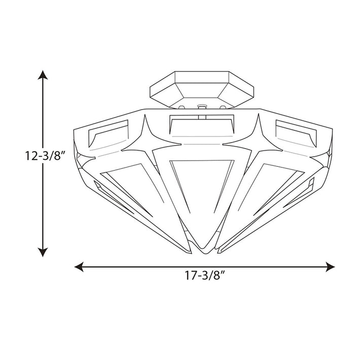 Progress P350140 Point Dume Yerba 17" Wide Semi-Flush - LBC Lighting