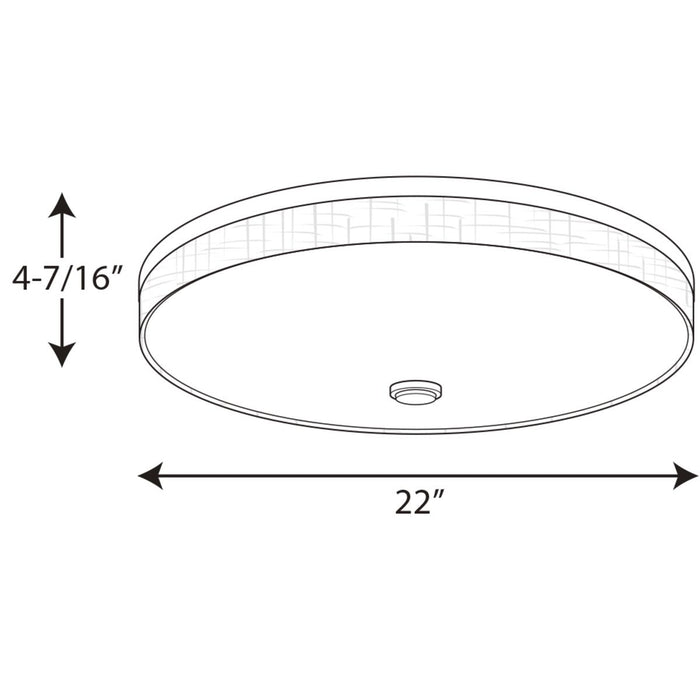 Progress P3612 Weaver 3-lt LED Flush Mount