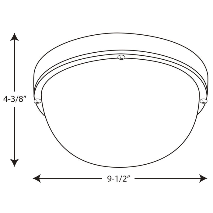 Progress P3648 Bulkheads 1-lt Outdoor LED Ceiling/Wall Mount