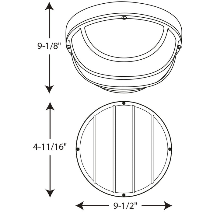 Progress P3650 Bulkheads 1-lt Outdoor LED Ceiling/Wall Mount