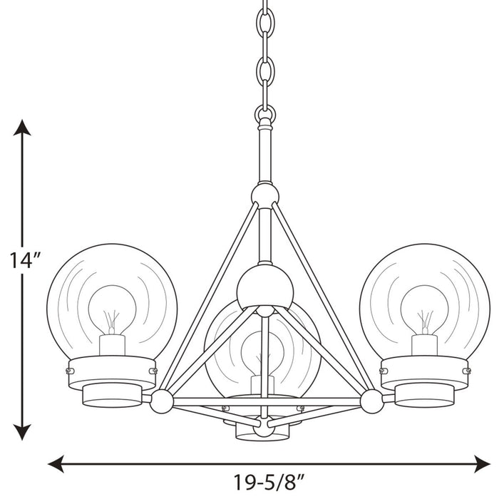 Progress P400077 Spatial 3-lt Semi-Flush