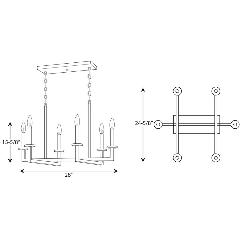 Progress P400113 Blakely 6-lt Chandelier