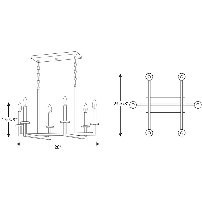 Progress P400113 Blakely 6-lt Chandelier