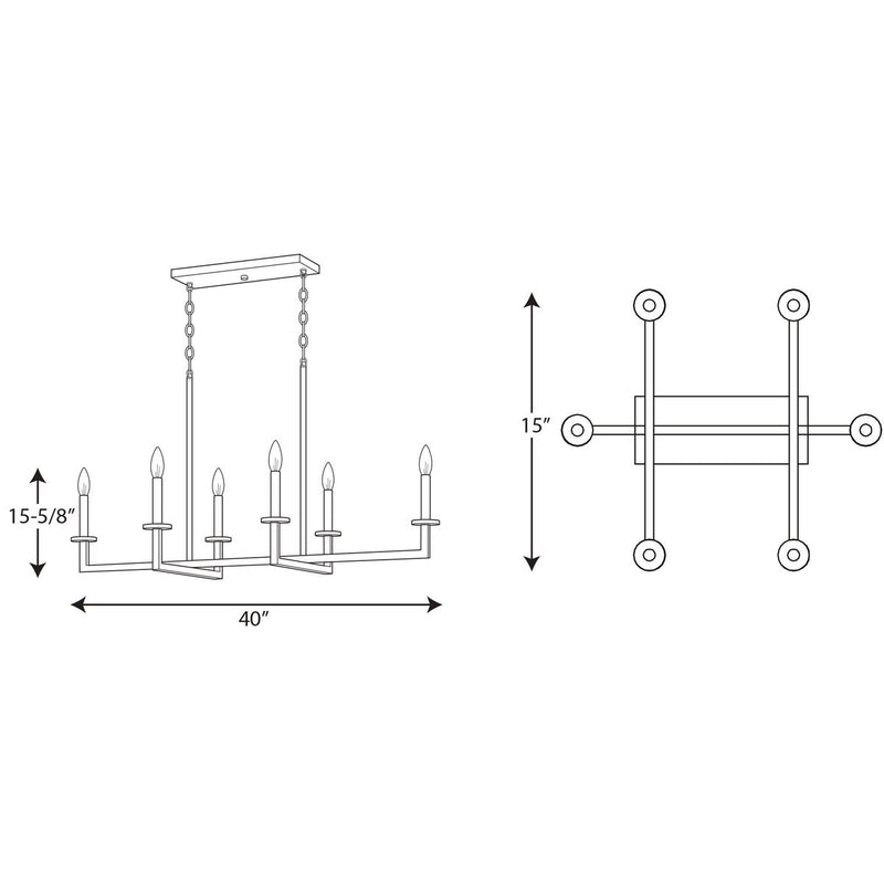 Progress P400114 Blakely 6-lt Island Chandelier