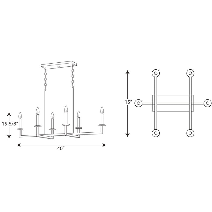 Progress P400114 Blakely 6-lt Island Chandelier