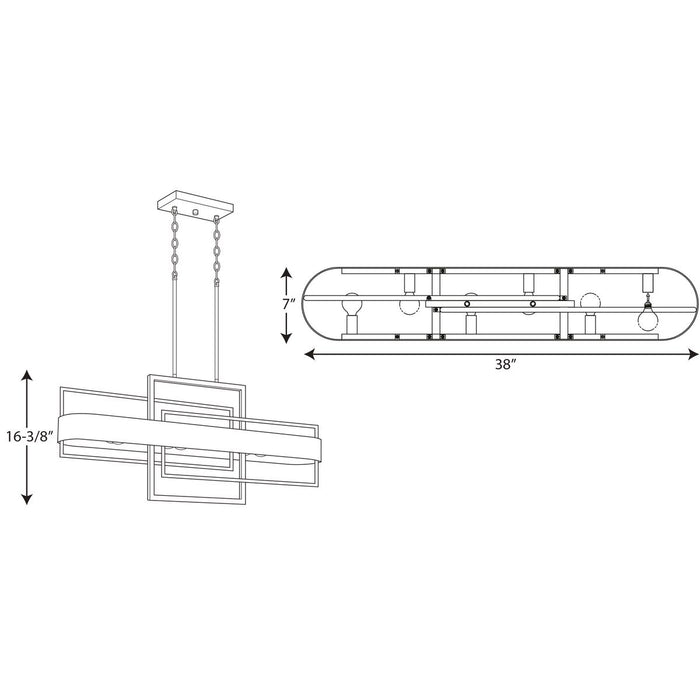 Progress P400170 Adagio 6-lt Island Chandelier