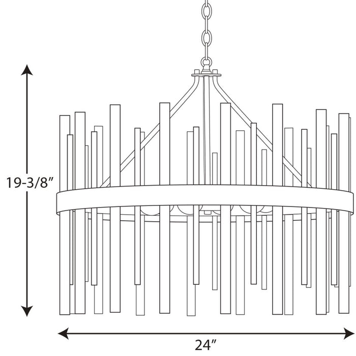 Progress P400176 Orrizo 6-lt Chandelier