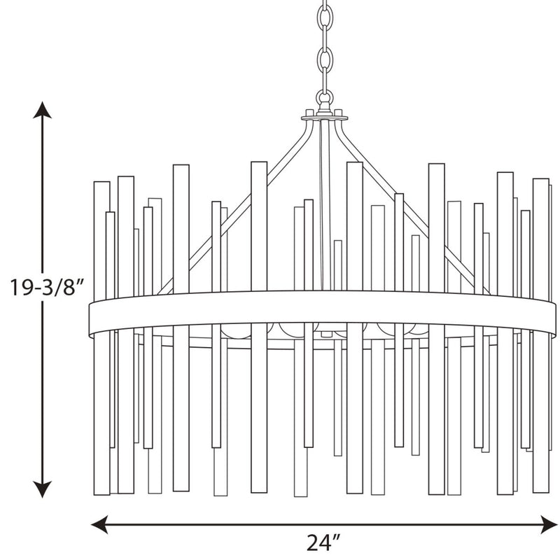 Progress P400176 Orrizo 6-lt Chandelier