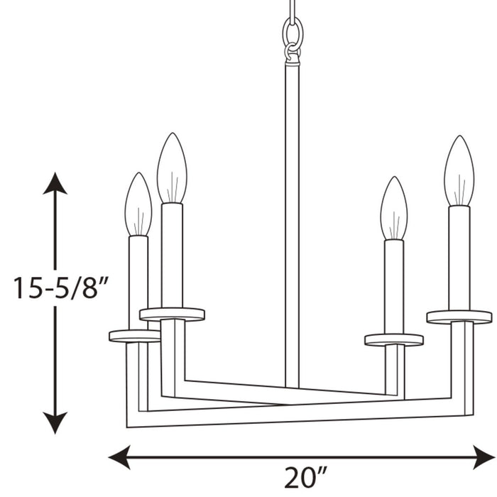 Progress P400179 Blakely 4-lt Chandelier