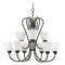 Progress P4668 Heart 9-lt Chandelier