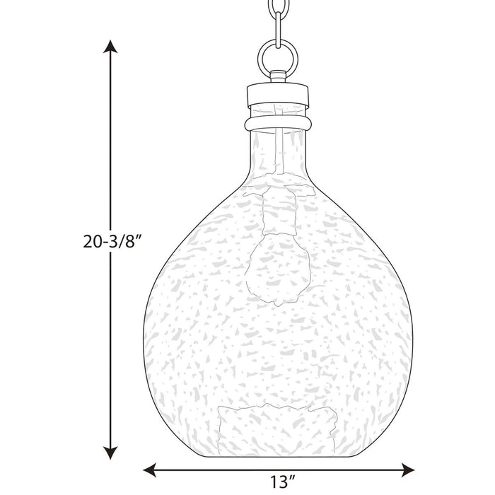 Progress P500064 Zin 1-lt Pendant