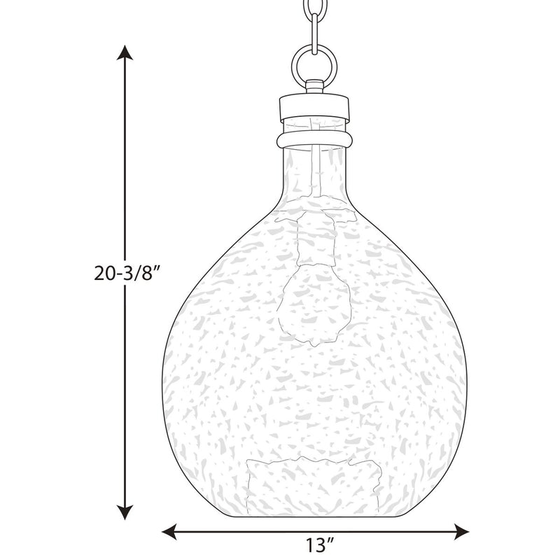 Progress P500064 Zin 1-lt Pendant