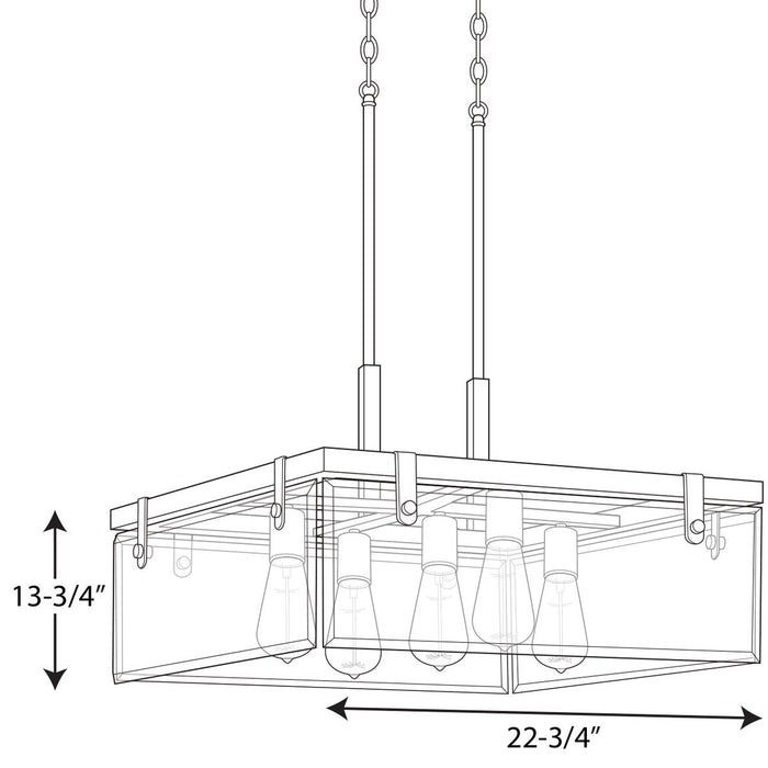 Progress P500074 Glayse 5-lt Pendant