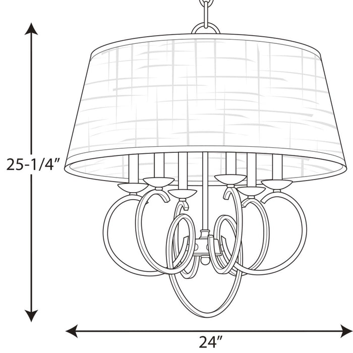 Progress P500081 Savor 6-lt Pendant