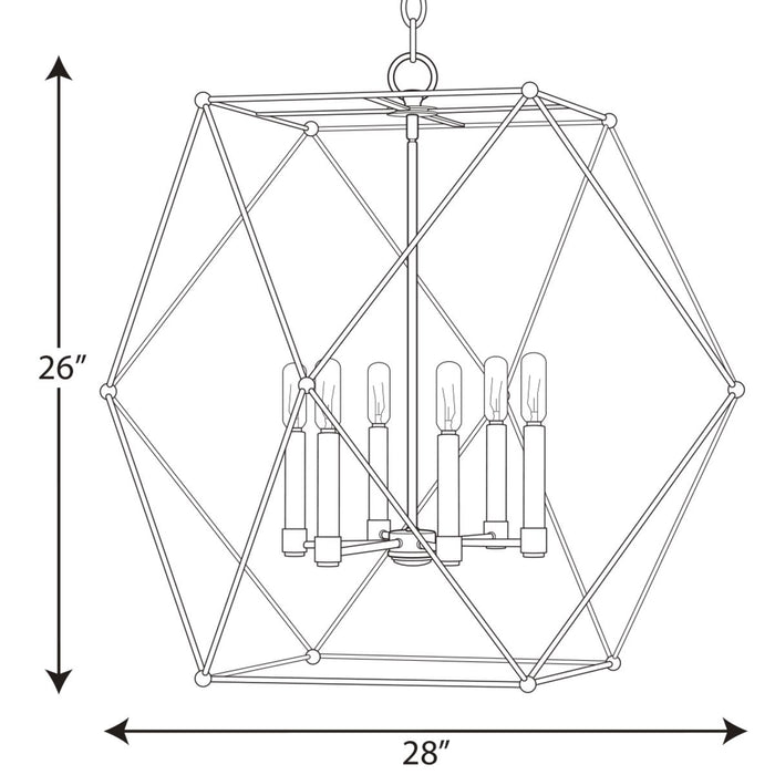 Progress P500084 Spatial 6-lt Pendant