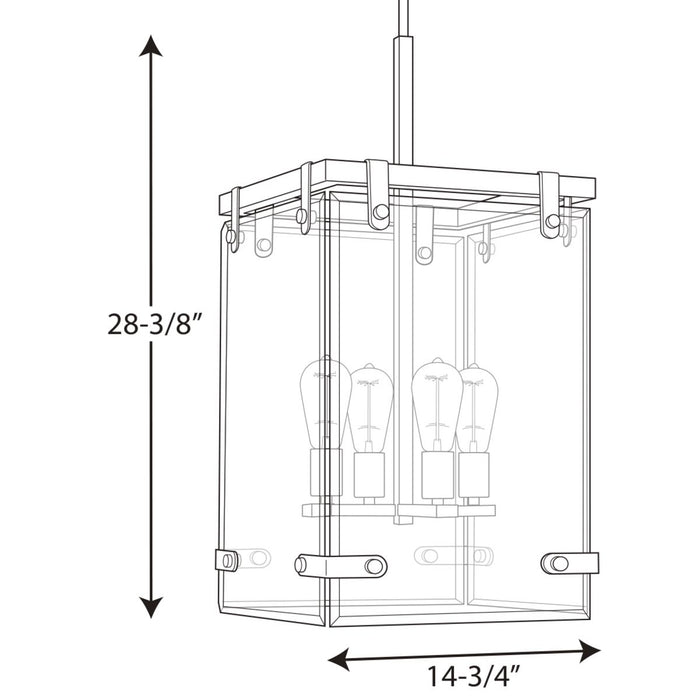 Progress P500095 Glayse 4-lt Pendant