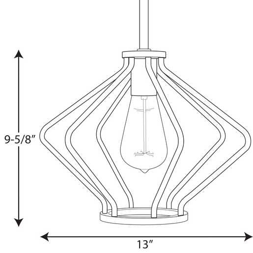 Progress P500115 Hangar 1-lt Mini Pendant