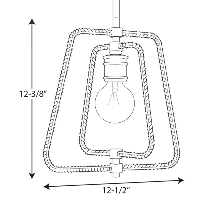 Progress P500119 Re-Bar 1-lt Mini Pendant